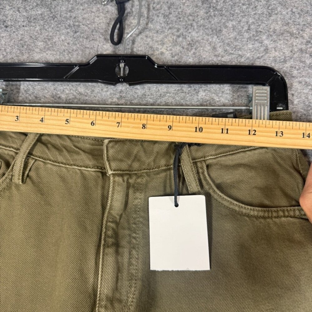 Zara Olive Green Mega Balloon Jeans Size 2 High Rise Barrel Leg Trendy Pants - Picture 5 of 15